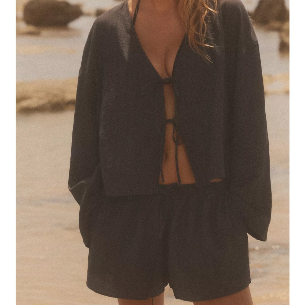 Zara Black Beach Cover-Up Set